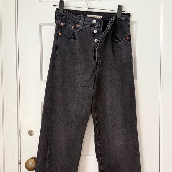 Levi's Ribcage Straight Ankle Women's Jeans I Black I Size 27 - Picture 2 of 5